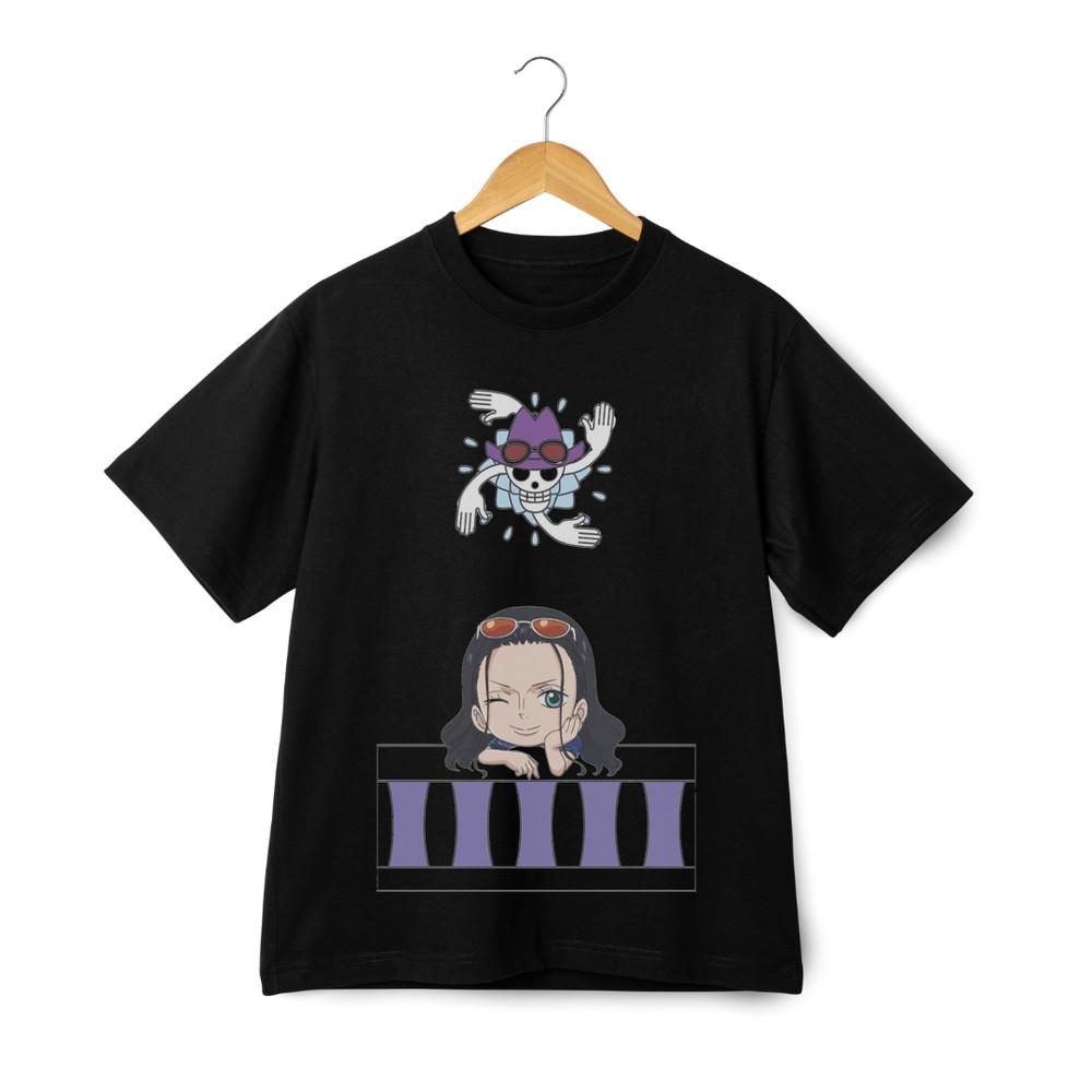 

One Piece Nico Robin Streetwear T-shirt – Chibi Winking Design Streetwear Tee S