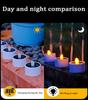 6PCs Solar Tea Light Led Candles Flameless Outdoor Waterproof Solar Tea Lights Rechargeable Candles for Party Garden Home Decor