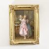 European Vintage Gold Photo Frame 6 Inch Resin Carving Picture Display Tabletop Ornament for Office Living Room Home Decor