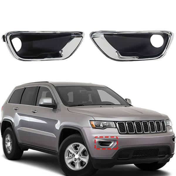 

Black Plastic Front Bumper Fog Light Trim for Jeep Grand Cherokee (1 Pair) Standard