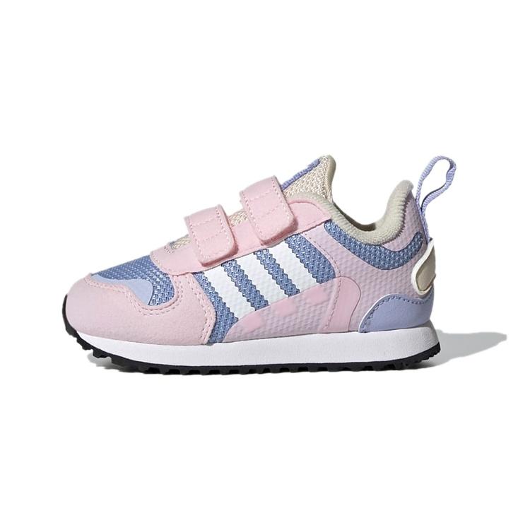 (TD) adidas Originals ZX 700 HD Retro Casual Fashion Sneakers Pink Purple Wonder White Baby GZ7518 EU 19