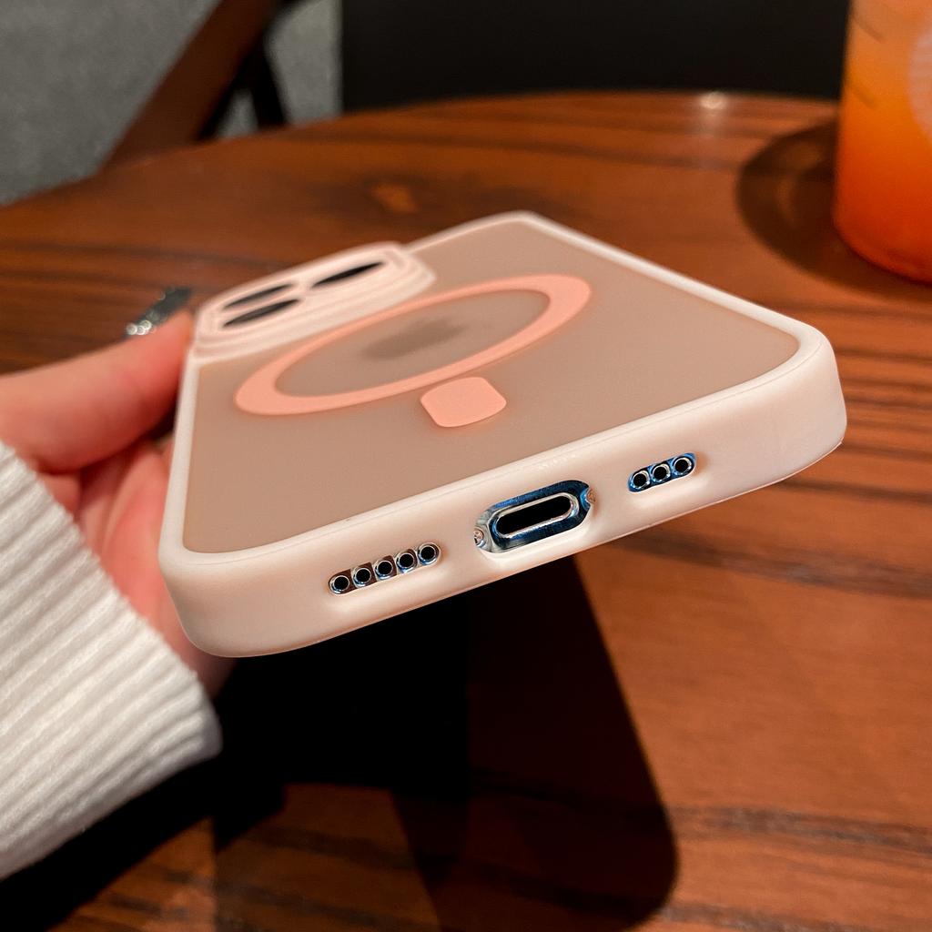 Luxury Matte Clear Armor Shockproof Case For iPhone 16 15 14 Plus 13 12 11 Pro Max For Magsafe Wireless Charge Magnetic Cover