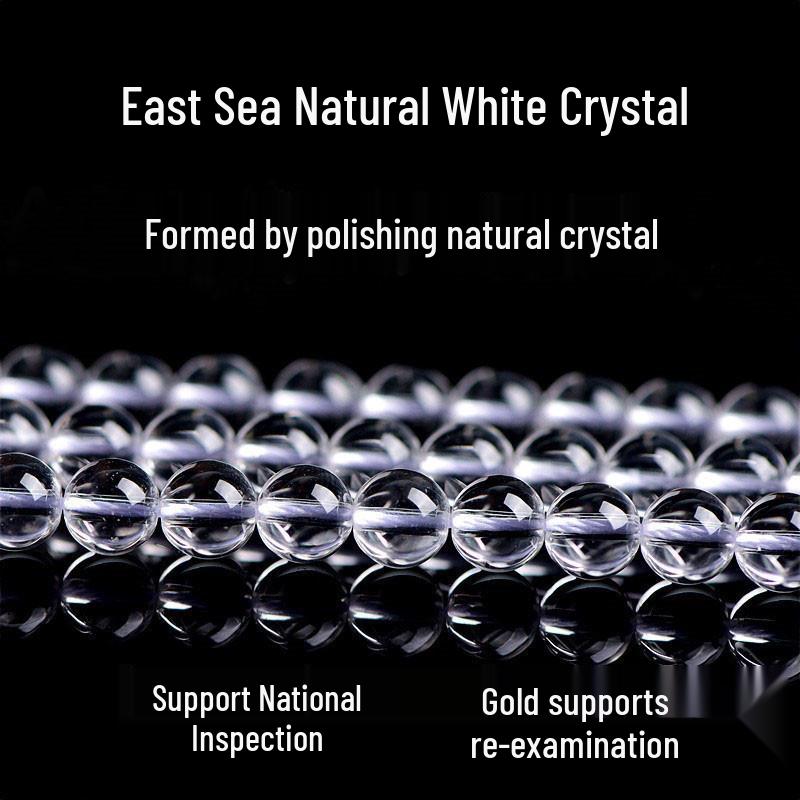 Jiuya 7A Grade Natural White Crystal Round Beads for Jewelry Making