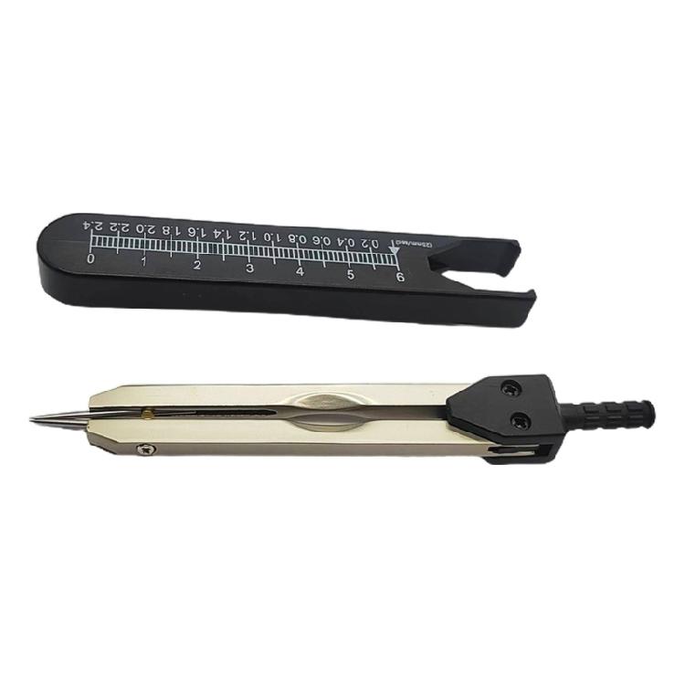 EKGECG Циркуль Разделитель Электрокардиограммы Циркуль ЭКГ С Линейкой 0‑2.4 дюйма Инструмент чёрный