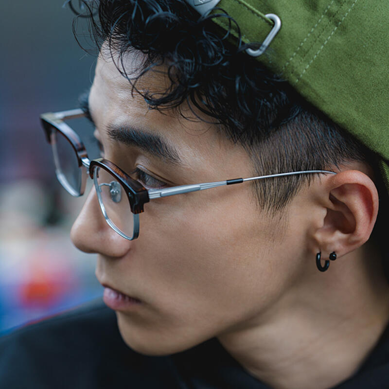 Neo Retro 52010 Half Frame Horn-Rimmed Glasses Black