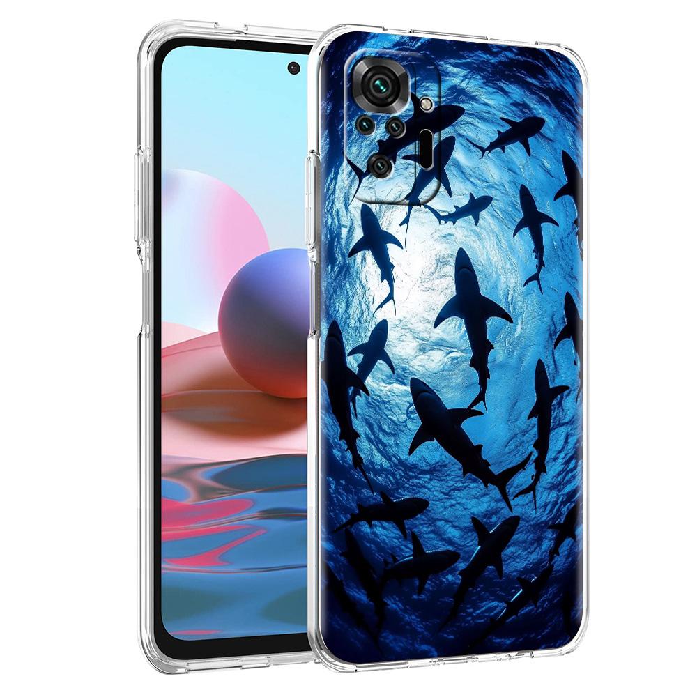 Phone Case For Xiaomi Redmi Note 15 14 5G 13 12 10 11 Pro Plus 4G 14C 13C 12C Soft TPU Cover Shark