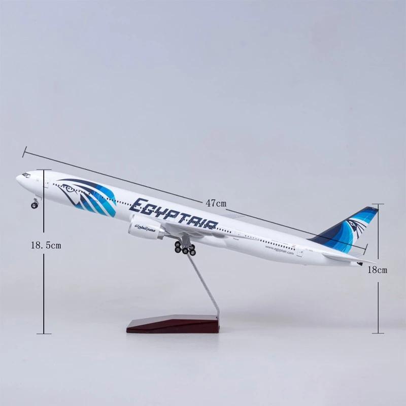 Scale 1/157 B777 47CM Egypt Air Airlines Aircraft Model 777 Plane Model With Landing Geal Model Planes Home Decor Decoration