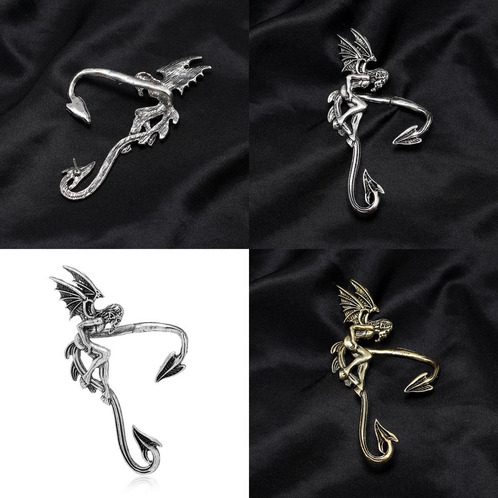 Exaggerated Gothic Earcuffs For Women With Alloy And Punk Design