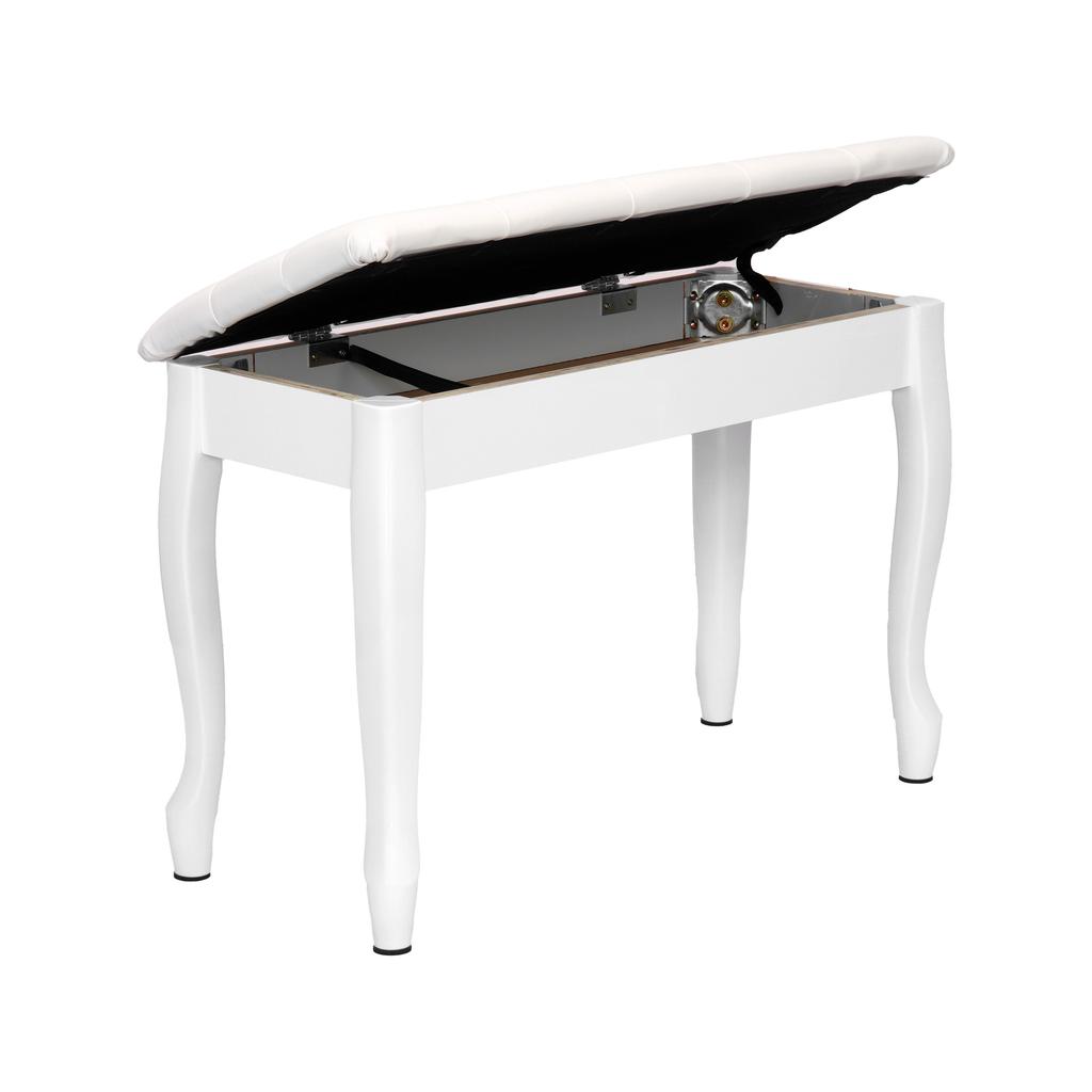 MusicMate MM-K15-W Virtuoso PIANO BENCH - WHITE