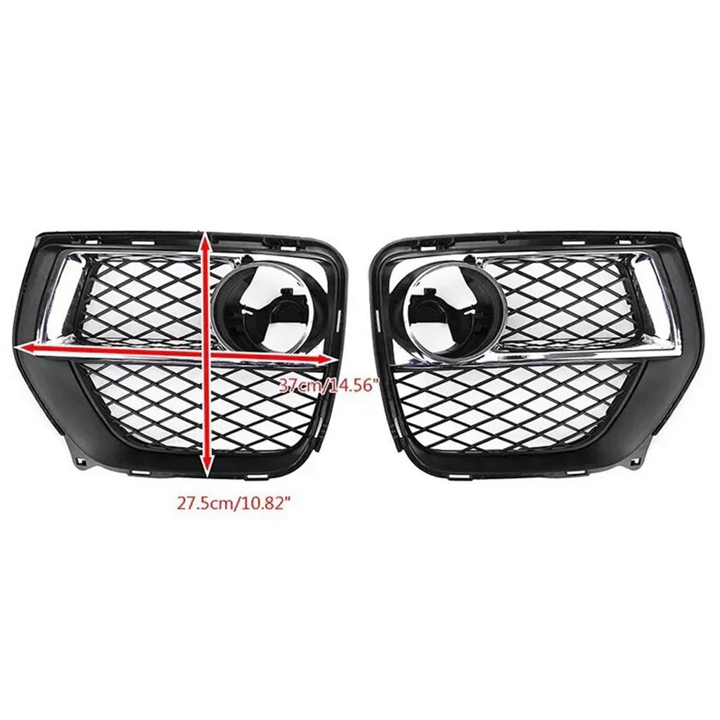 Left/Right Replacement Mesh Grille with Trim Intake Cover Front Bumper Fog Lamps Frame Grille 51117312605 Auto Accessory