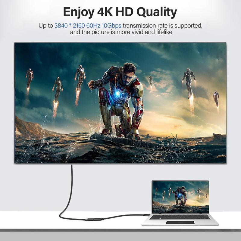 USB 3.2 Type C Extension Cable USB C to Type-c Male TO Female Extender Data Cable 4K PD100W Fast Charging USB-C Charge Cord Wire