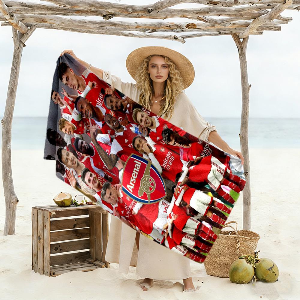 Arsenal Football Player Beach Towel Quick-Dry Soft Microfiber Comfortable Lightweight