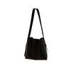 Premium texture foreign style popular shoulder bag 2025 new women's leisure simple large capacity versatile solid color bucket bag