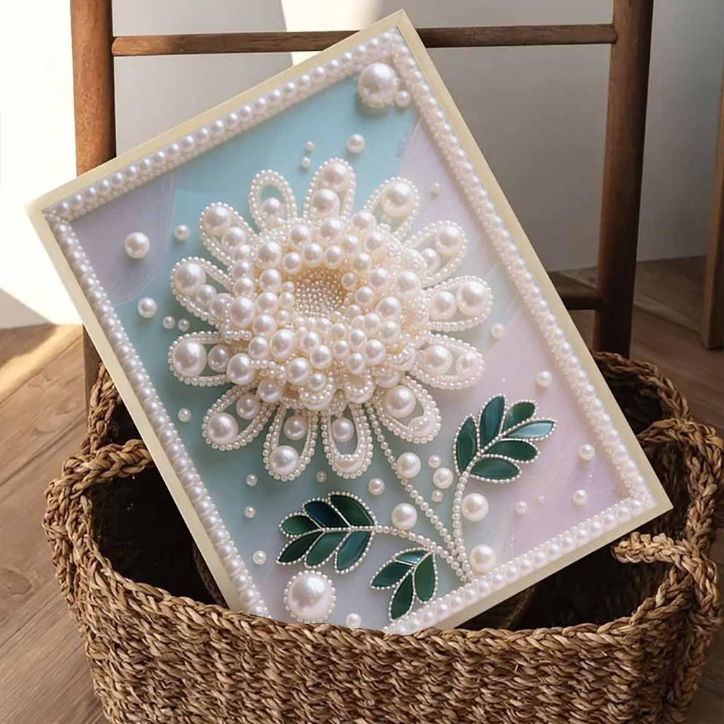 DIY Sady Diamond Art s motivem Perlového pampelišky 15,7x19,6 palce Sady Gem Art Diamond Painting bez rámu pro dospělé Nápad na dárek Dekorace na stěnu do domácnosti