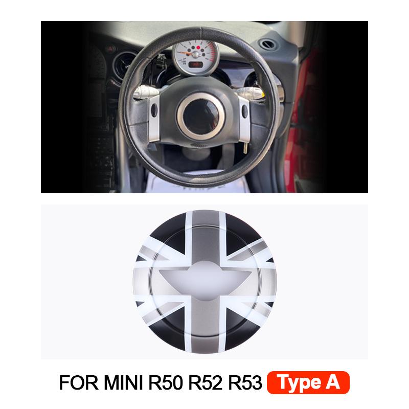 1PCS Car Steering Wheel Center Panel Car Sticker Night Jack For MINI Cooper R50 R52 R53 For Mini Cooper Interior Accessories