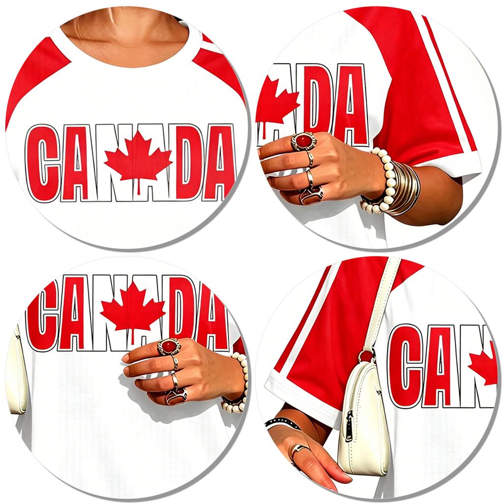 Women's Round Neck Soccer Top for Football Fans