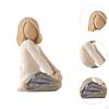 Family Themed Figurine Gifts Hand Painted Figure for Christmas Shelf Cabinet A