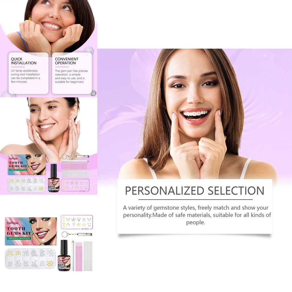 Eelhope Fashionable Teeth Beauty Set Glittering Cosmetic Accessories For A Stunning Look Smile