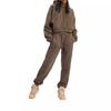 Fall and Winter Women's Hooded Long Sleeve Tops Sweatshirt Long Pant Suit