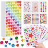 10/20/50 Folhas Adesivos para Scrapbook Cor/Laser Estrela Coração Ponto Artesanato DIY Diário Álbum Decoração Arco-íris Acessórios TMZ
