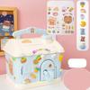 Cute House Money Box With 3D Sticker Kawaii Piggy Bank for Kids Adults Big Size Savings Box for Coins Banknotes Birthday Gift