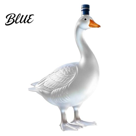 Multipurpose Decanter Goose Shaped Glass Decanter 3D Sculpted Whiskey Bottle with Stopper 350ml Unique Art Deco Carafe for Bourbon Wine Home
