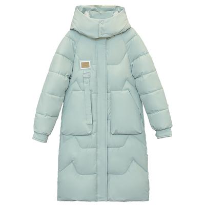 Winter New Removable Hat Cotton-padded Coat Women's Medium and Long Coat