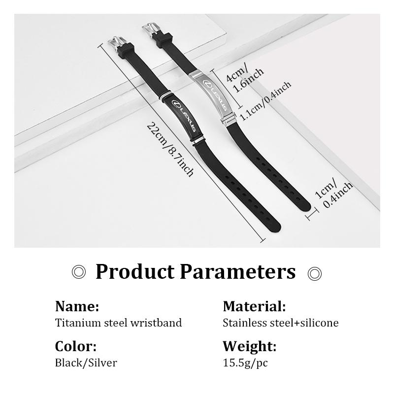 Mode Auto Logo Titanium Staal Sport Polsband Accessoire Cadeau Voor Lexus UX250h RX450h CT200h RX400h NX LX GC RX UX GX