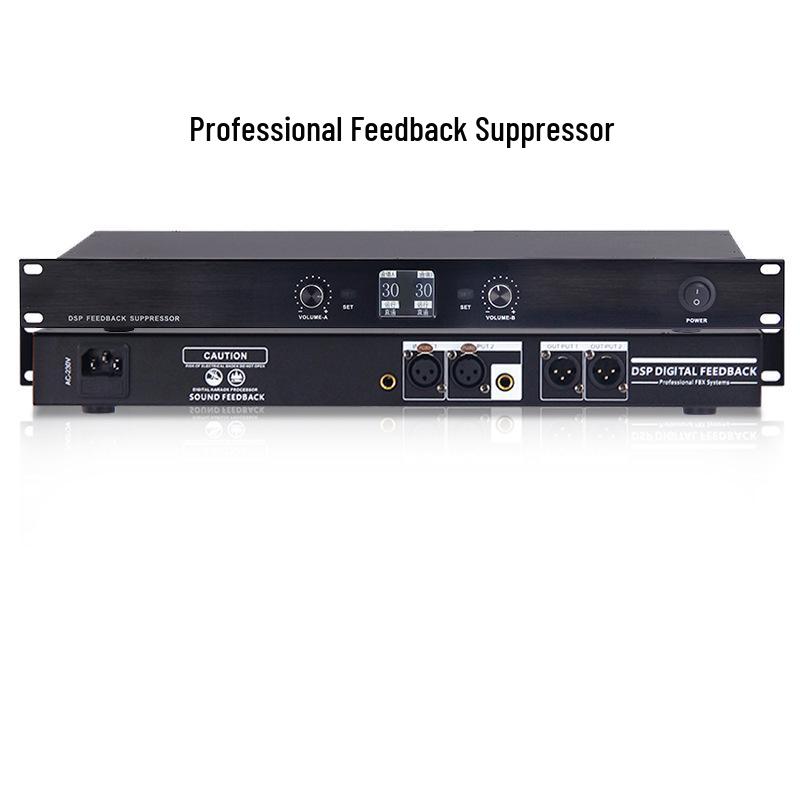 Professional 4-In 8-Out Digital Audio Processor with Noise Gate and Anti-Howling Equalizer for Stage and Line Array Speakers