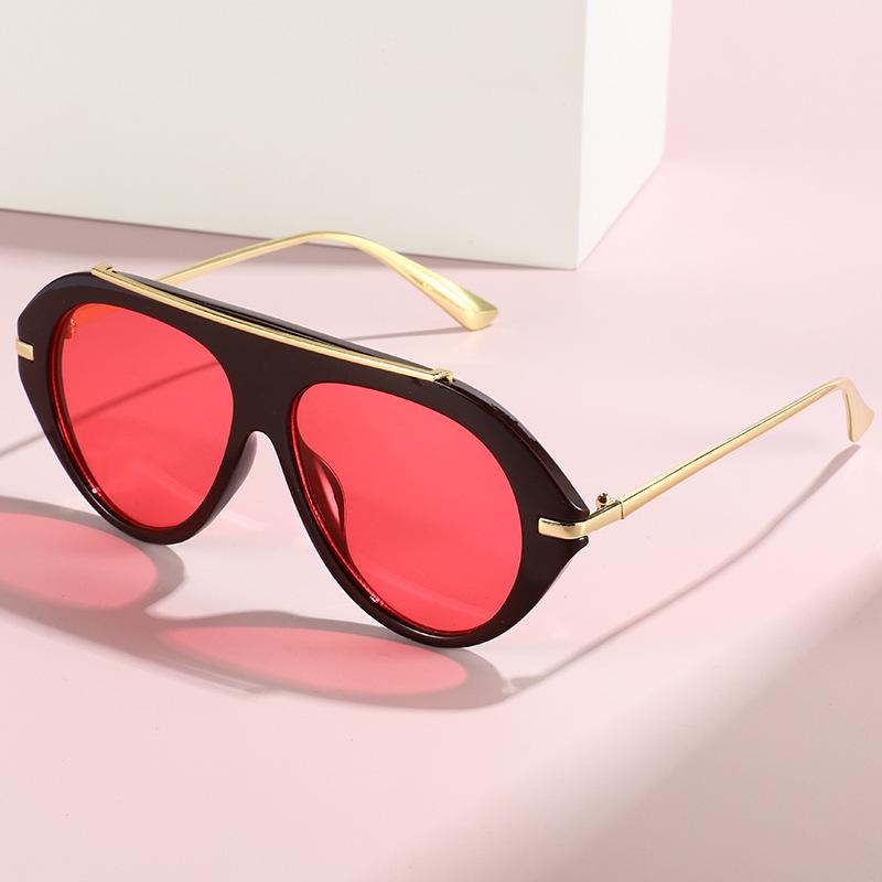 Fashion sunglasses women's high-end UV-proof toad glasses European and American new large-frame personalized sunglasses street shooting