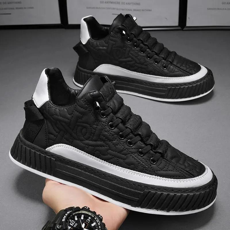 Fashion Men Sneakers Fashion Trend Luxury Brand Casual Flat Shoes Vulcanize Shoe Male Outdoors Non-slip wear-resistant Hiking Shoes 2025