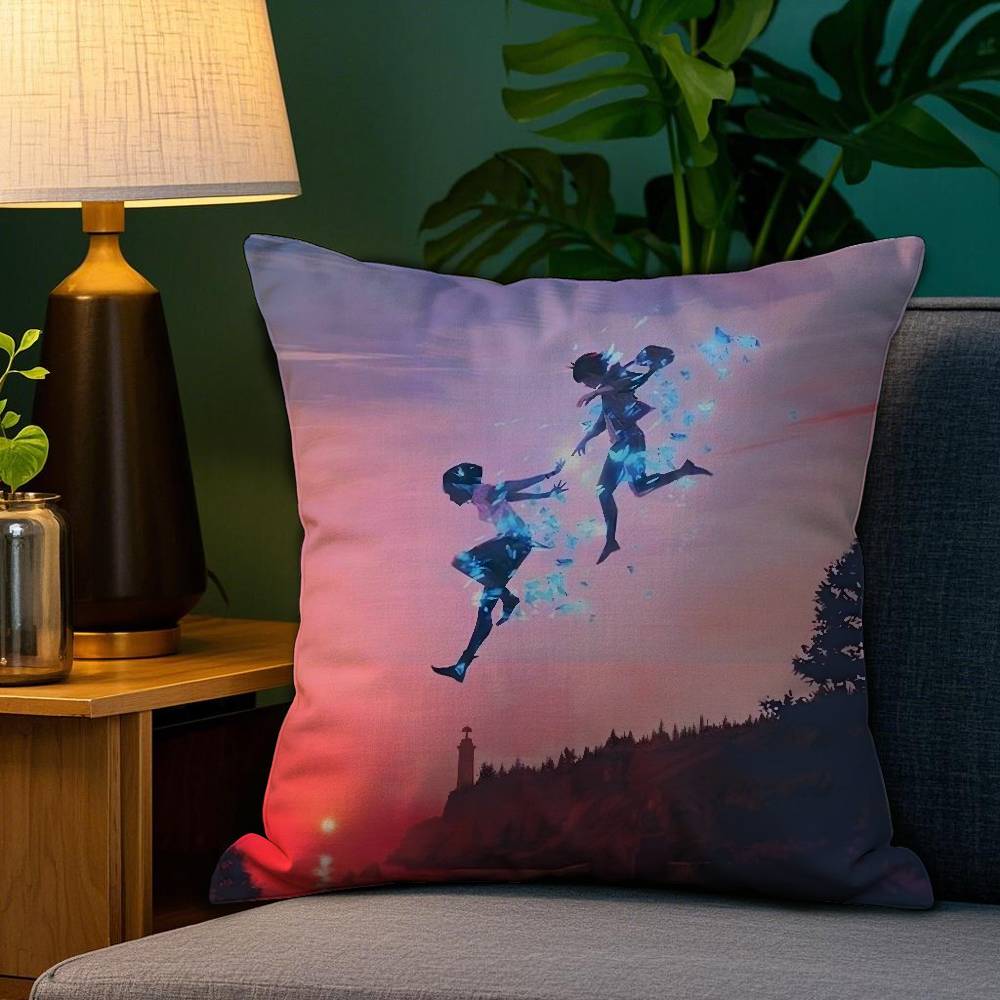 

Life Is S-Strange Наволочка Плюшевая Ткань Мягкая Двусторонняя Печать Наволочка для Диванной Подушки Декоративные Наволочки 12x12Inch