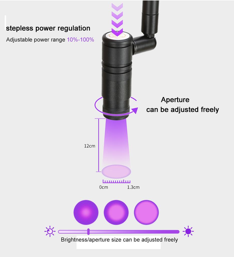 UV lampa na prodlužování řas pinzeta na řasy rychleschnoucí nastavitelná bodová lampa na nehty pracovní lampa na manikúru refrakční lampa