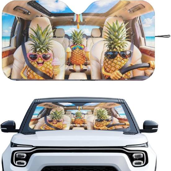 Fashion Cat Car Window Shades Foldable Car Windshield Sunshades Automotive Windshield Sunshades Keep Cool UV Rays Protection for Most Sedan Truck Van