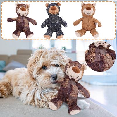 Brinquedo Indestrutível para Cães Urso Para Mastigação Forte Brinquedos Sonoros para Animais de Estimação Brinquedo de Pelúcia de Urso Brinquedo para Animais de Estimação