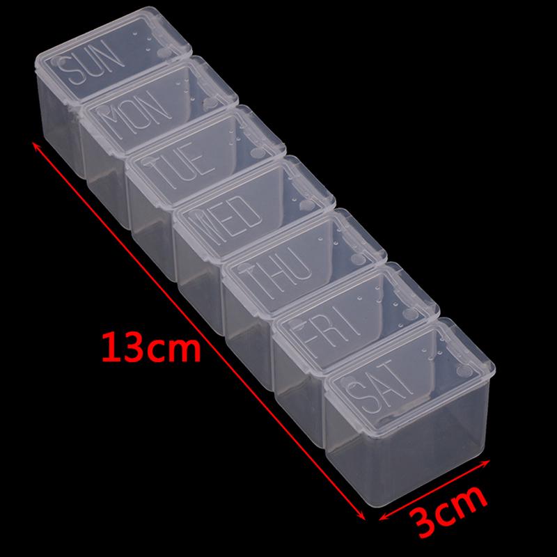 1PCS 4 Row 28 Squares Weekly 7 Days Tablet Pill Box Holder Medicine Storage Organizer Container Case