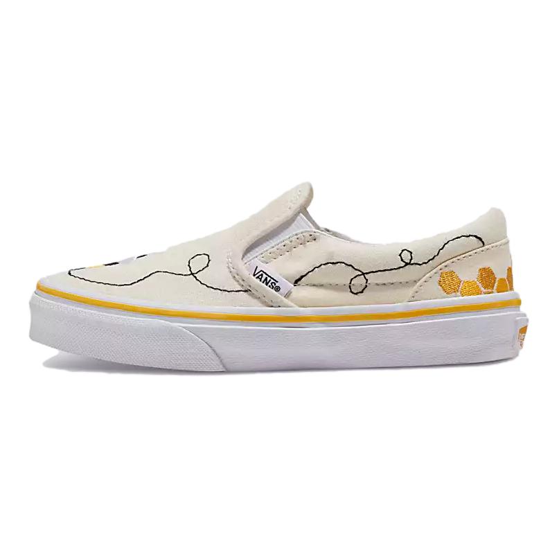 

Кроссовки Vans Classic Slip-On Kids Bee Kids кремовые, черные, желтые VN0005WWY23 27