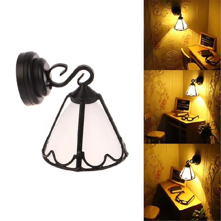 1:12 Dollhouses Living Room Wall Sconce Kid LED Wall Lamp Toy Furniture House Wall Lamp Dollhouses Furniture for Girl