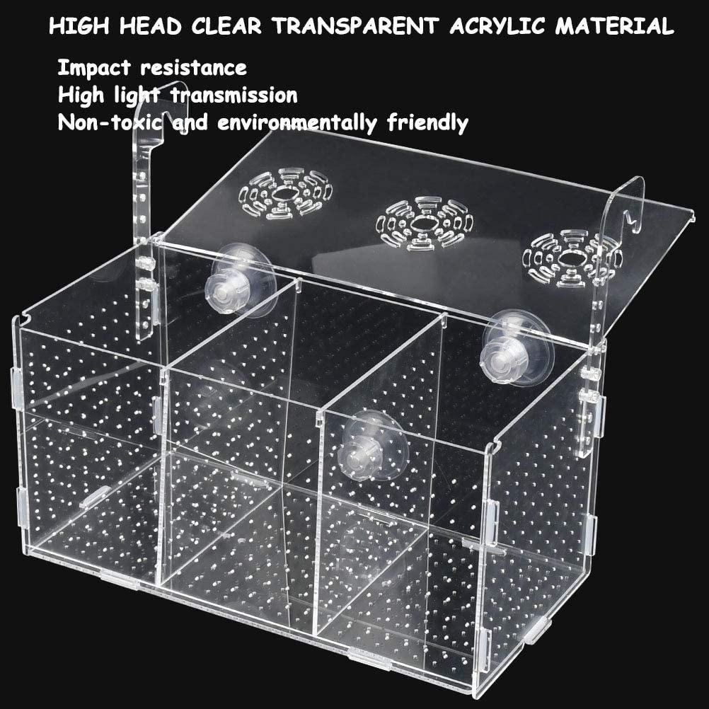 Aquarium Isolation Box Transparent Acrylic Fish Tank Small Fry Breeding Box Single Grid Double Grid Aquarium Supplies