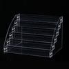 Nail Polished Holder with 6 Layers Clear Acrylic Display Shelf Brush Holder Space Saving Designs for Salon and Home Use