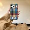 College style autumn and winter plaid applies to iPhone17Pro max mobile phone case Apple 16 new 14/15 plush case