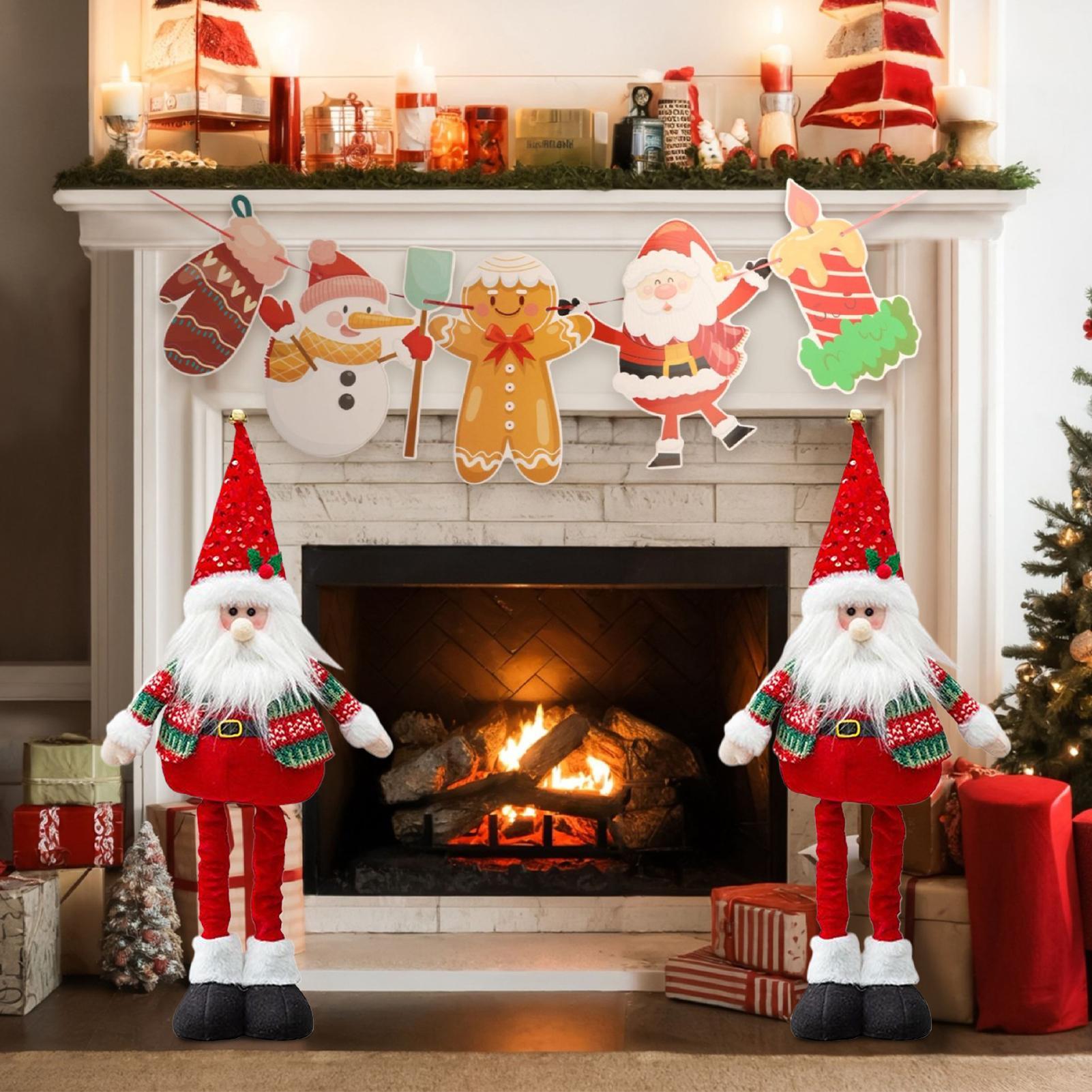 

Рождественские гномы Праздничные гномы Плюшевый Санта Декор стола Рождественские украшения Домашний декор Для внутреннего и наружного стола Двор Сад CHINA