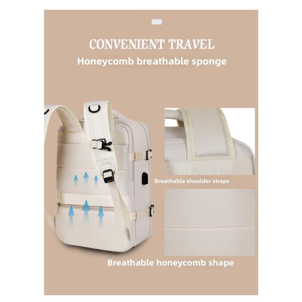 Large Capacity Backpack with Independent Shoe Compartment and Dry Wet Separation Backpack for Short Distance Travel, College Student Computer Backpack