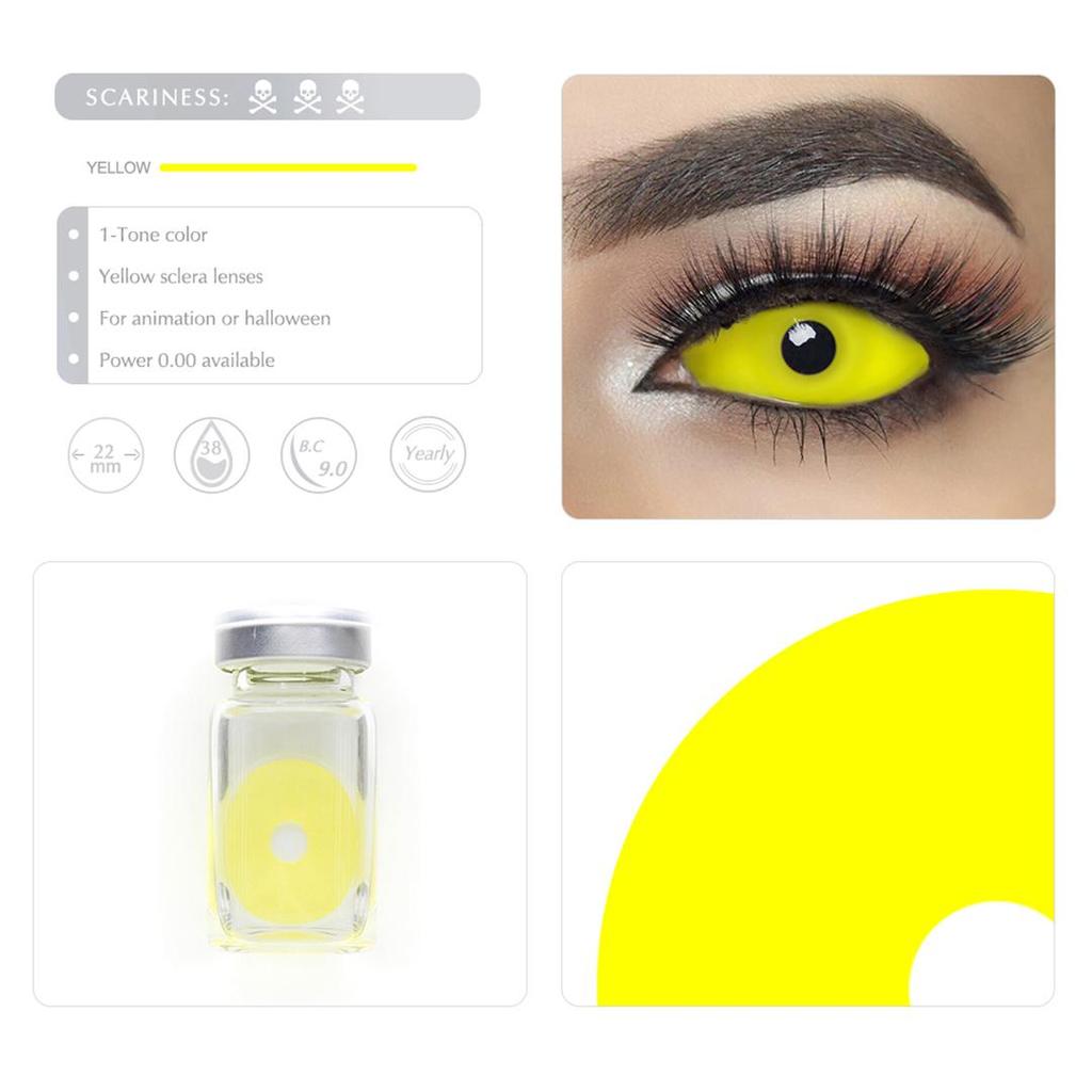 Lenti Sclera da 22 mm Lenti a contatto Halloween Lenti a contatto cosplay  arancioni e gialle Lenti blu su occhi marroni acquista in modo economico —  spedizione gratuita, recensioni reali con foto — Joom