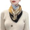 Women's Magnetic Silk Scarf: Warm, Versatile Neck Protection with Gold Ball Detail for Autumn & Winter.
