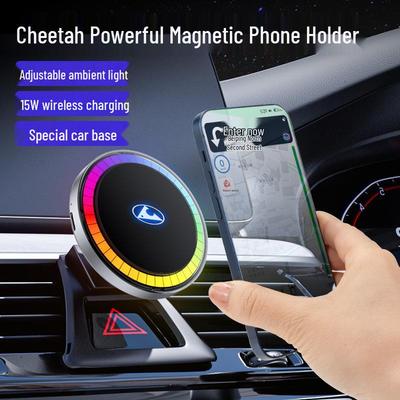 Cheetah CS10/CS9 Magnetic Wireless Car Charger Mount with LED Light for Apple Devices
