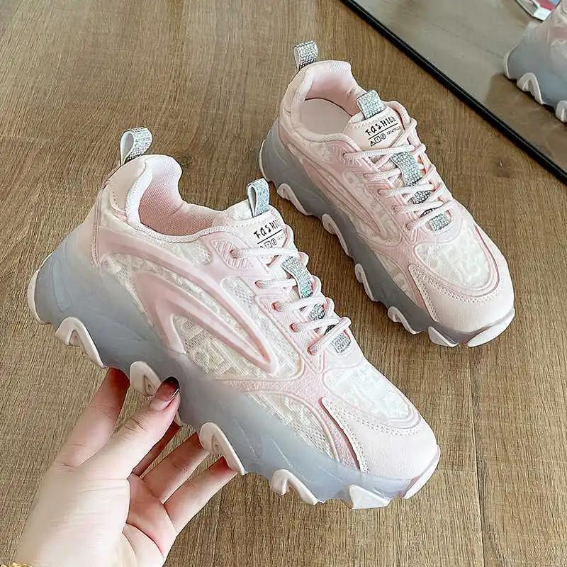 Fashion Summer Lace-up Woman Breathable Shoes Casual Sneakers Sport Sports Exercises At Home Wholesale To Resell Super Sale Sho