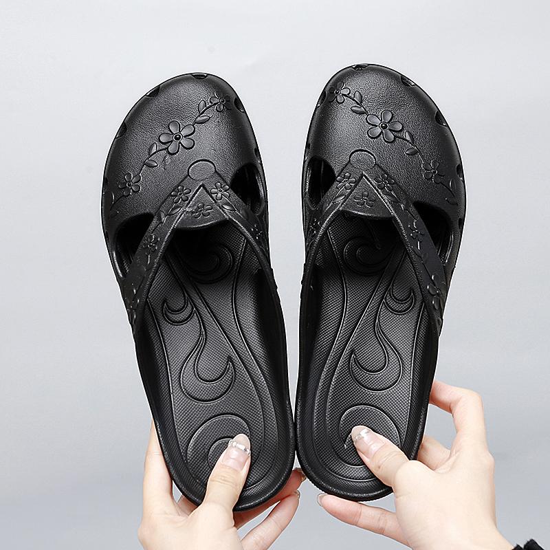 Women Slippers Summer Breathable Platform Beach Sandals Flip Flops Outdoor Non-slip Women Jelly Slippers Lazy Flat Shoes