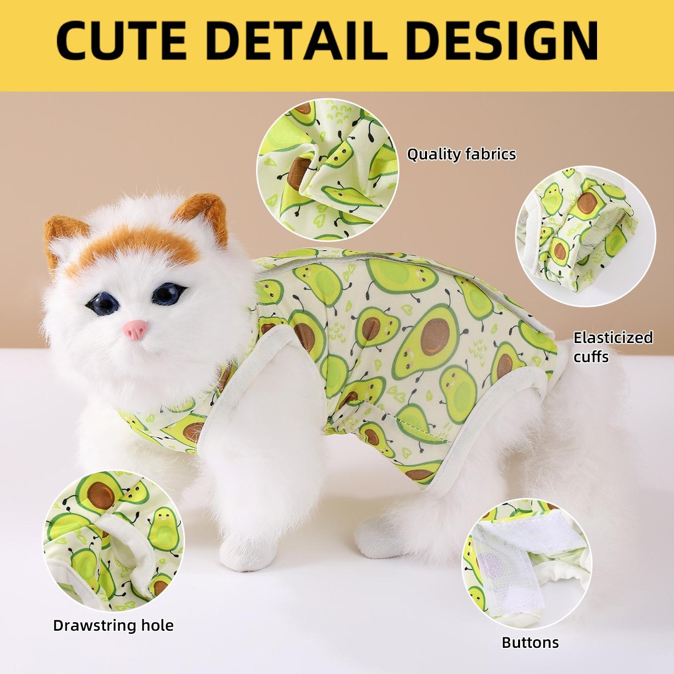 

Thin pet clothing cat clothes pure cotton S зелёный