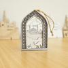 Wooden Moon Mosque Muslim Festival Pendant EID Mubarak Party Hanging for Home Islamic Muslim Party Eid Ramadan Kareem Decoration